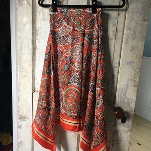 H&M satin printed handkerchief skirt